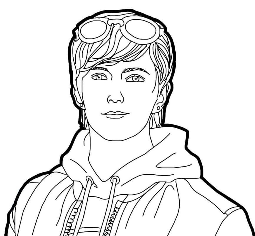 desenhos de Free Fire para colorir estilo tech