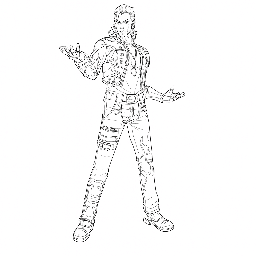 desenhos de Free Fire para colorir Alok