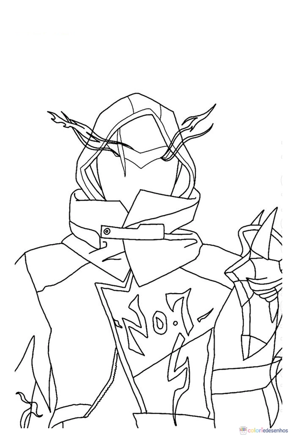 desenhos de Free Fire para colorir logos e brasões