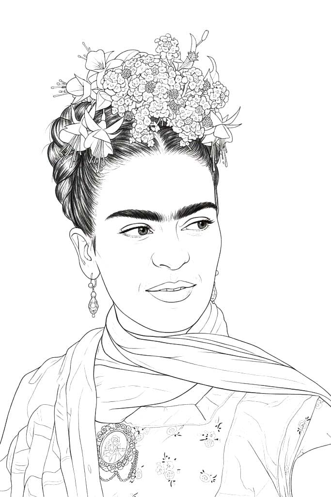 frida kahlo atividades escolares para colorir