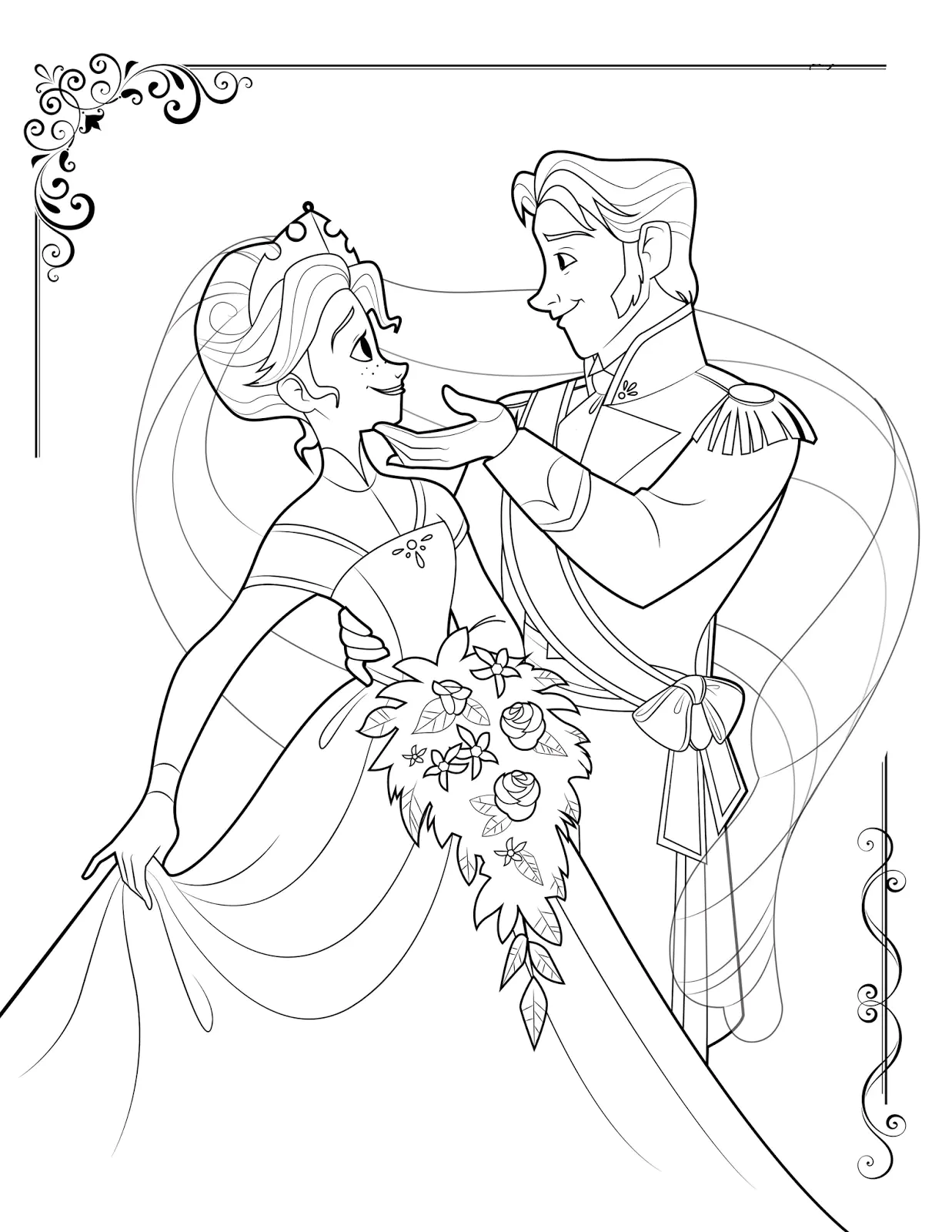 frozen coloring pages printable