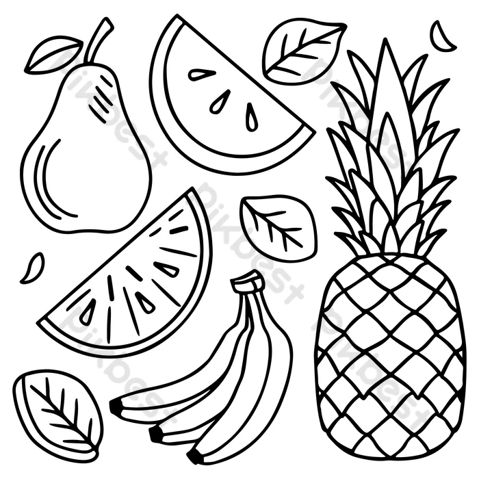 cores das frutas para pintura