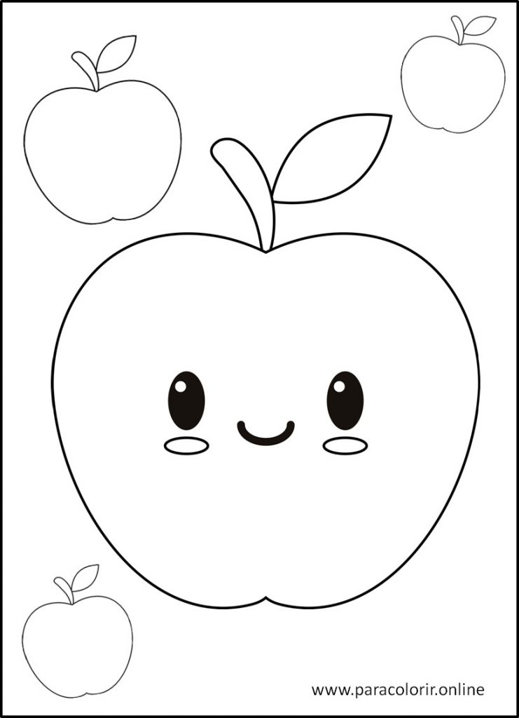 frutas para colorir online