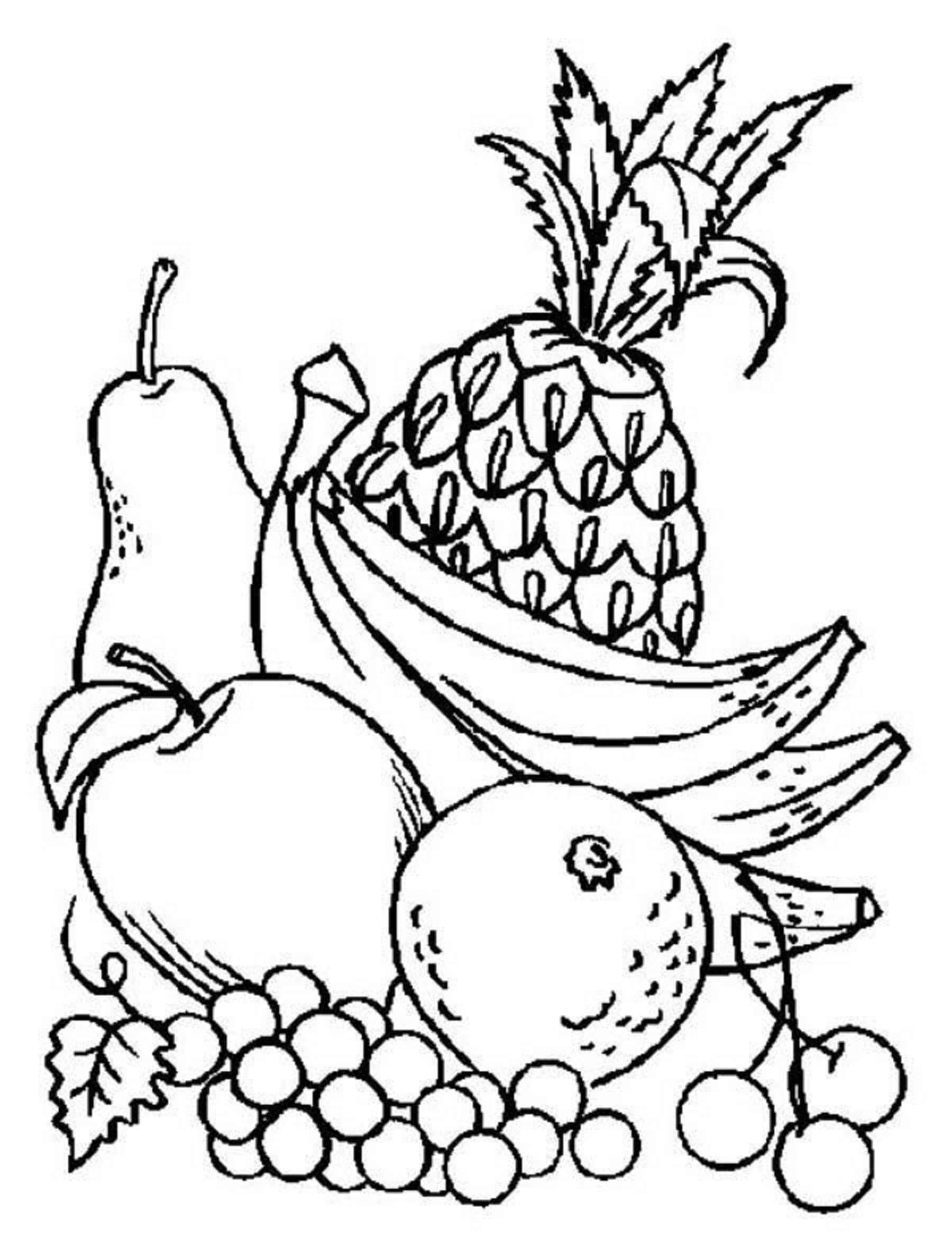 desenhos de frutas para imprimir grátis