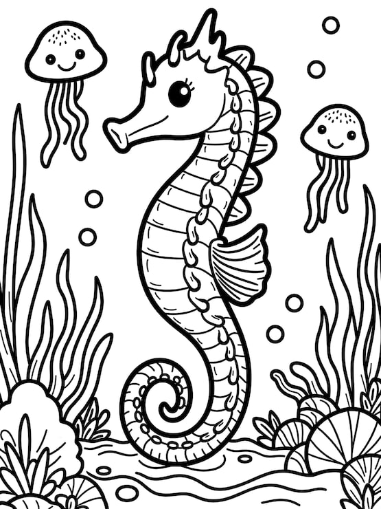 desenhos de corais para colorir