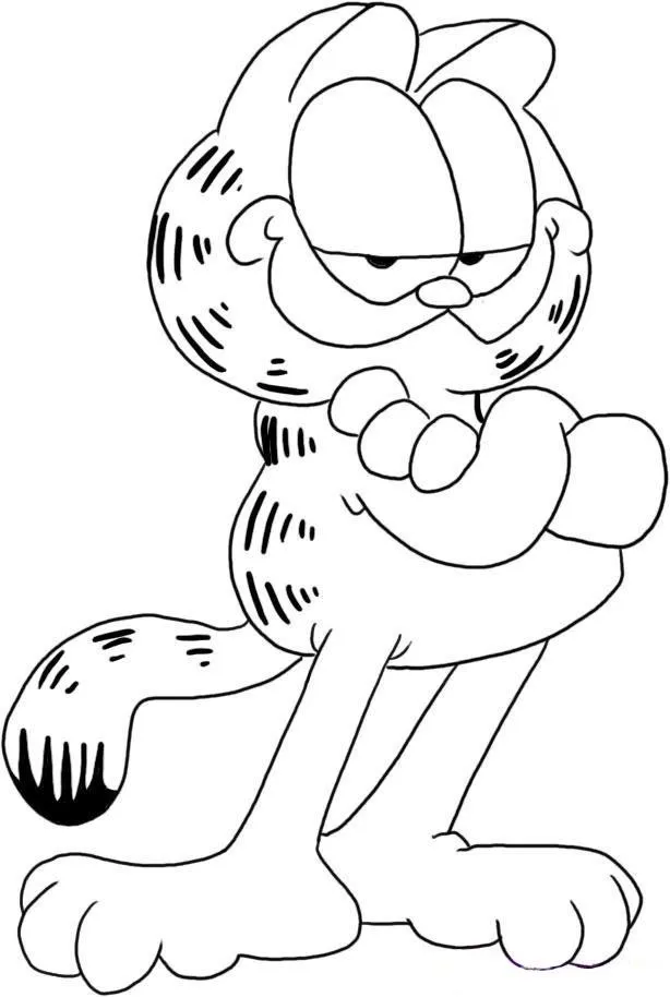 garfield filhote para colorir