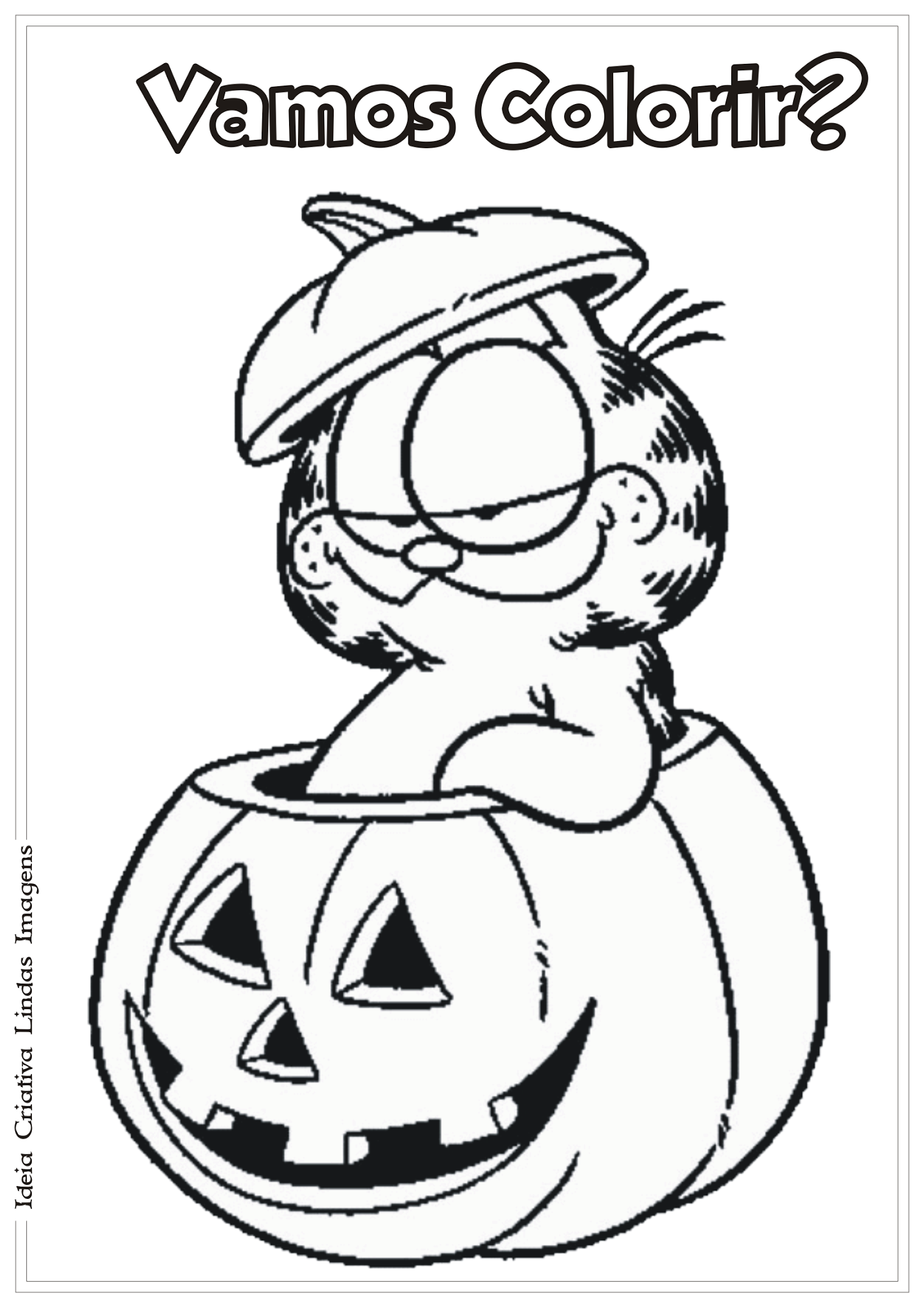garfield baby para colorir