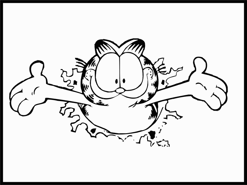 garfield filhote para colorir