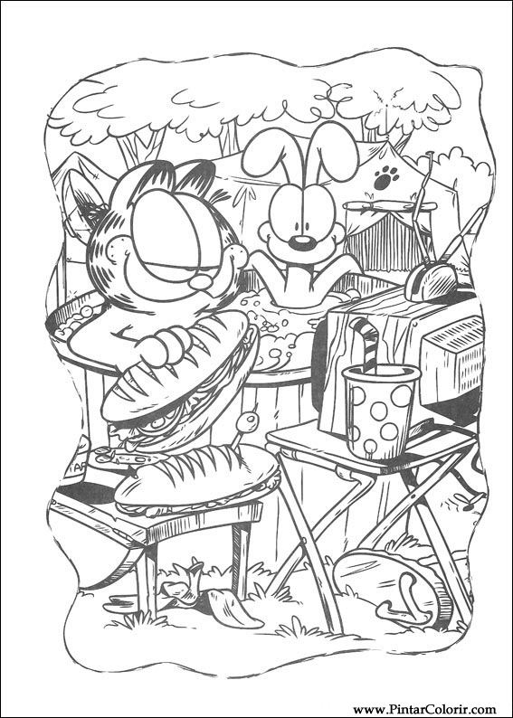 garfield baby para colorir