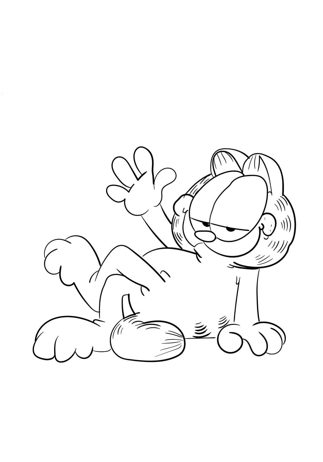 garfield filhote para colorir