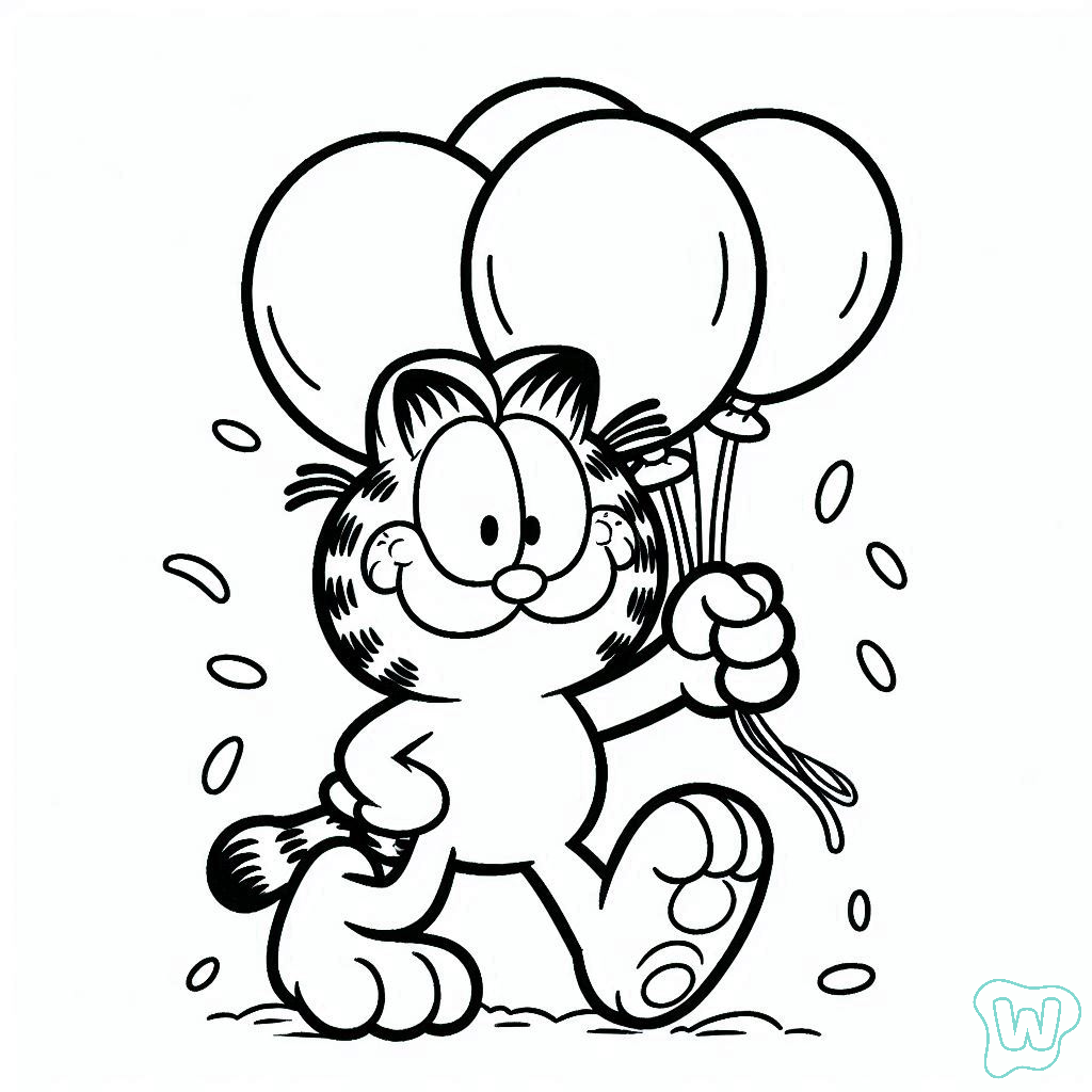 garfield e odie para colorir