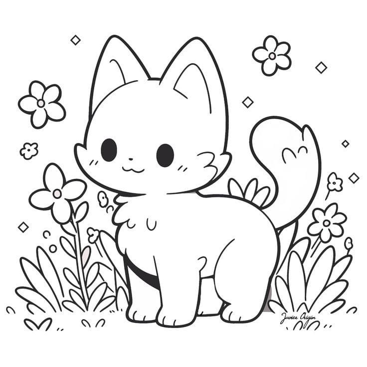 desenhos de gatos fofos para colorir
