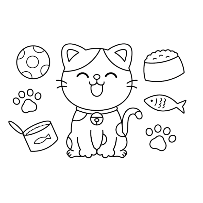 desenhos de filhotes de gato para colorir
