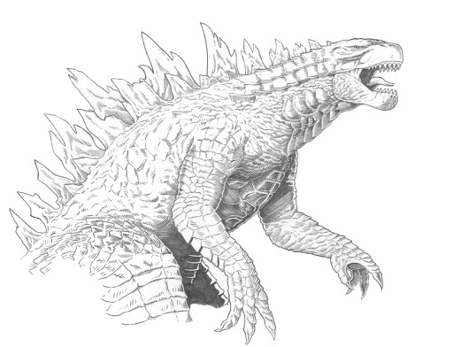 imagens do Godzilla para imprimir e colorir