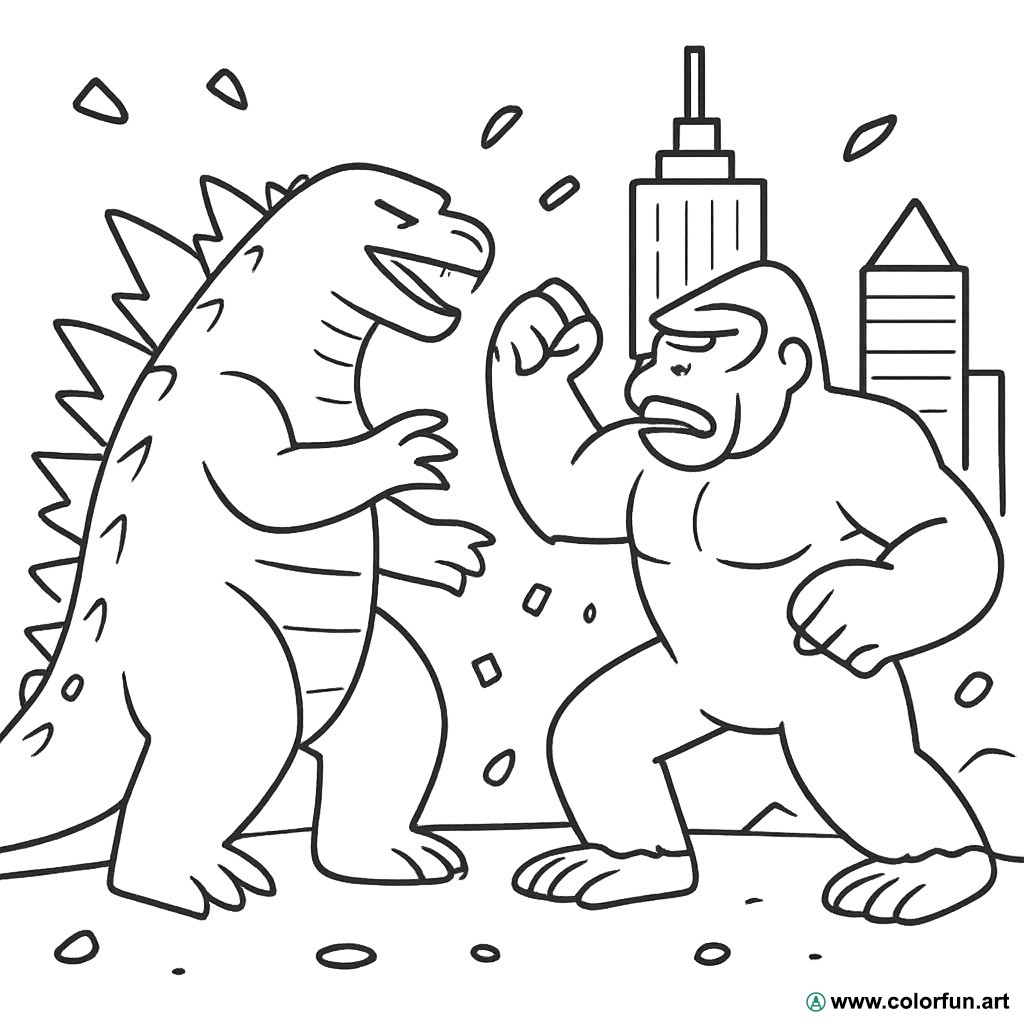 atividade Godzilla para crianças