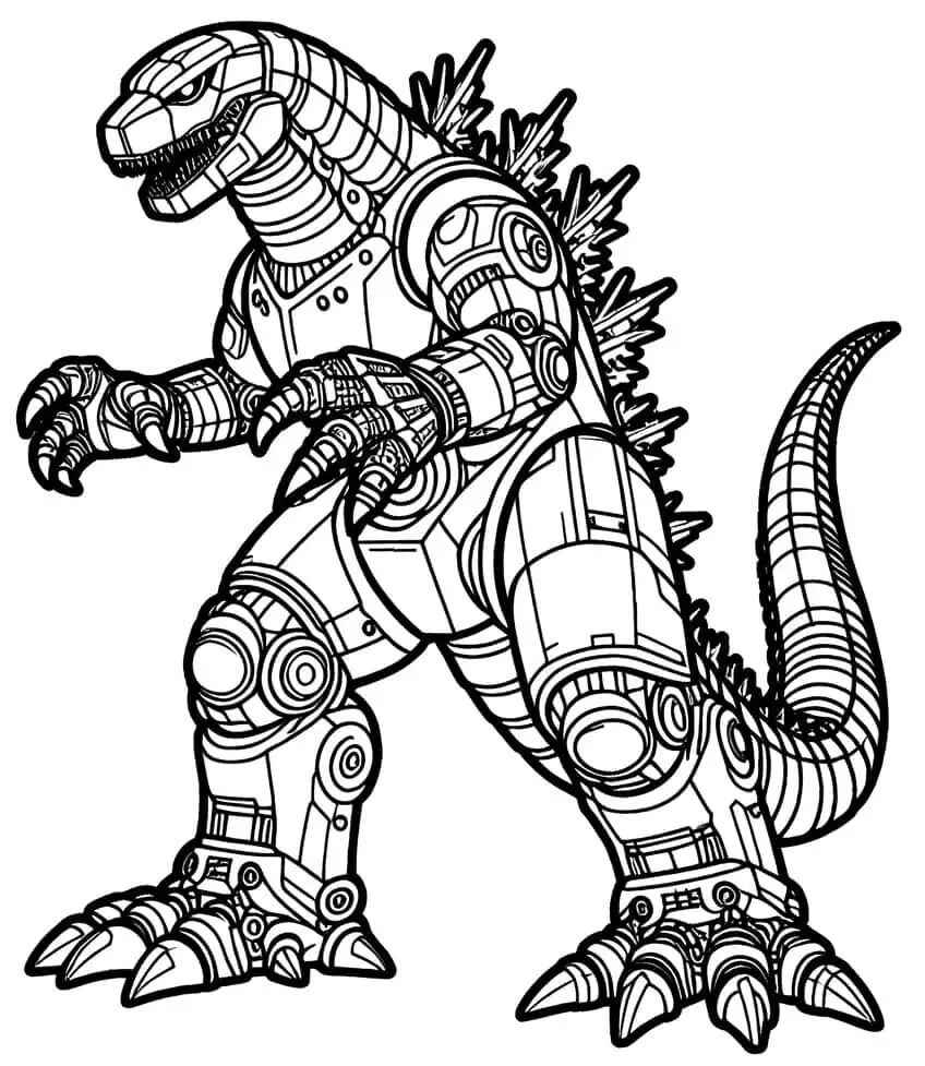 Mechagodzilla para pintar