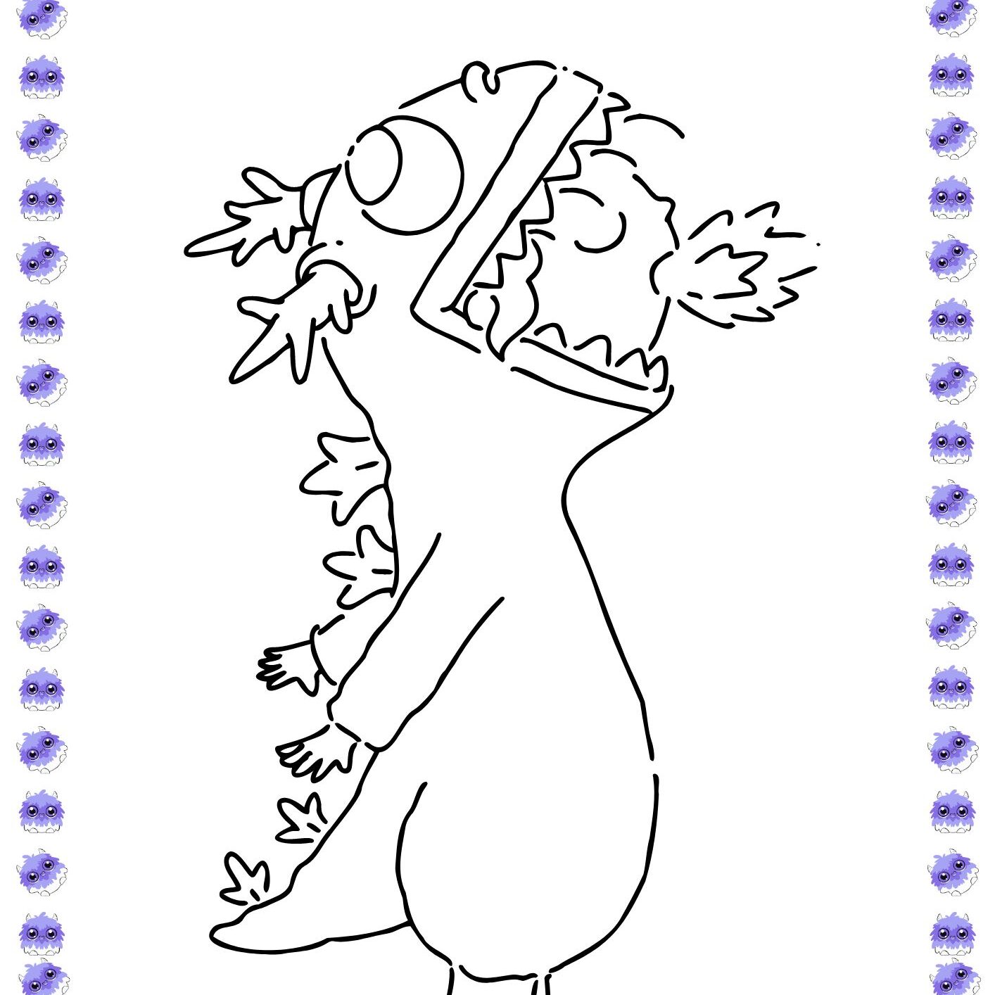 desenho do Godzilla para pintar