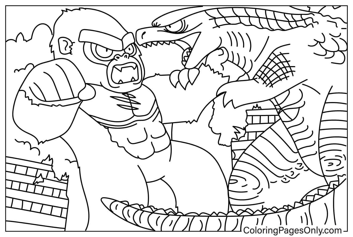imagens do Godzilla para imprimir e colorir