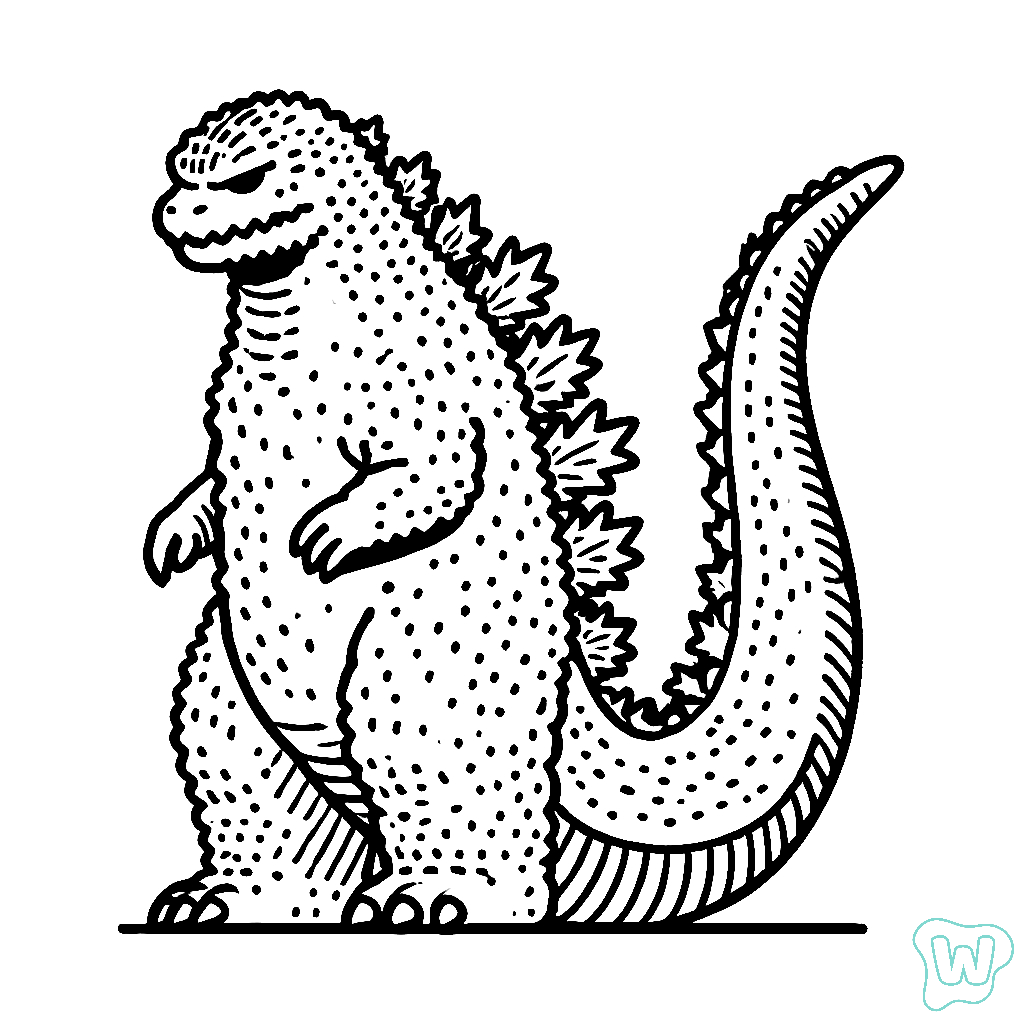 atividade Godzilla para crianças