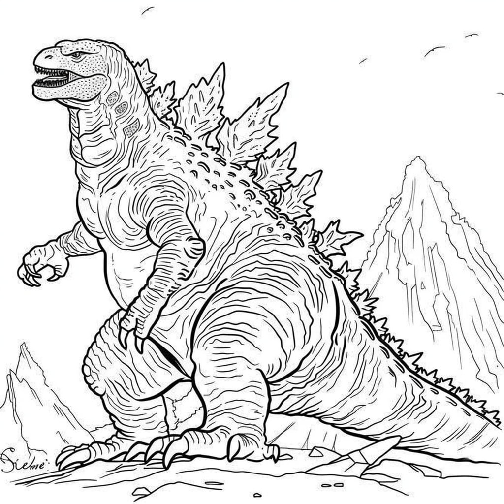 Mechagodzilla para pintar