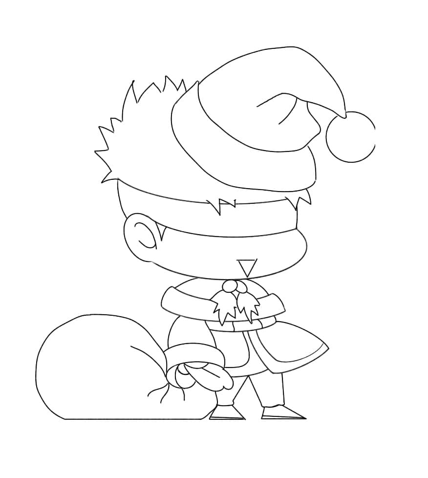 desenho gojo para pintar