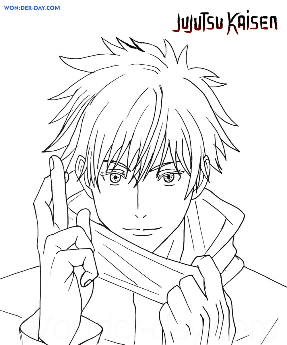 desenho satoru gojo fácil