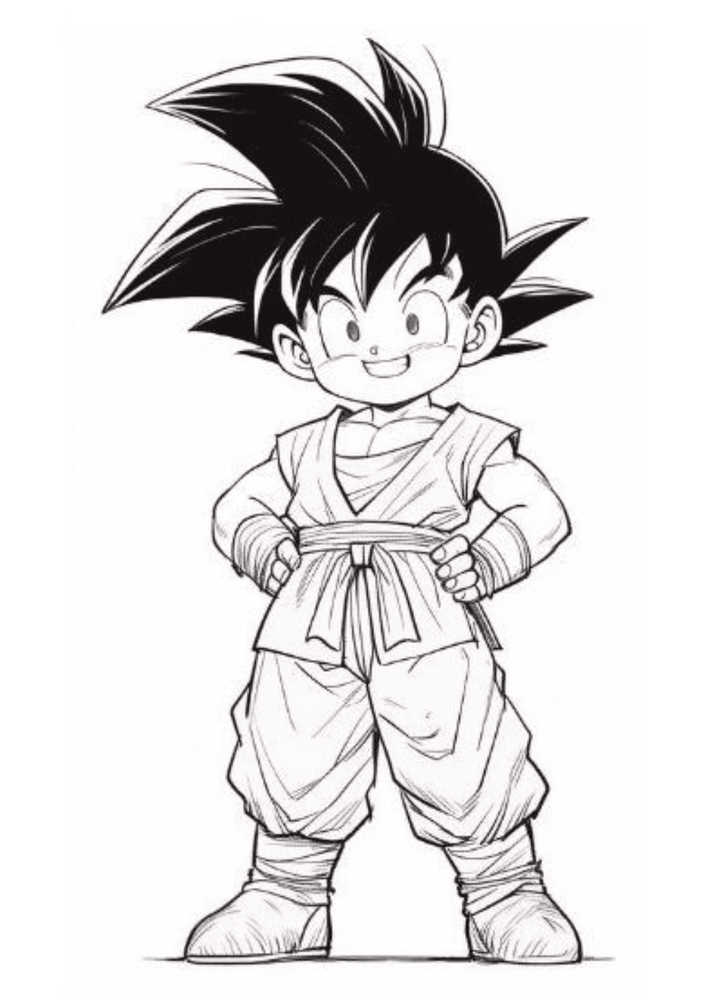 goku para pintar e colorir