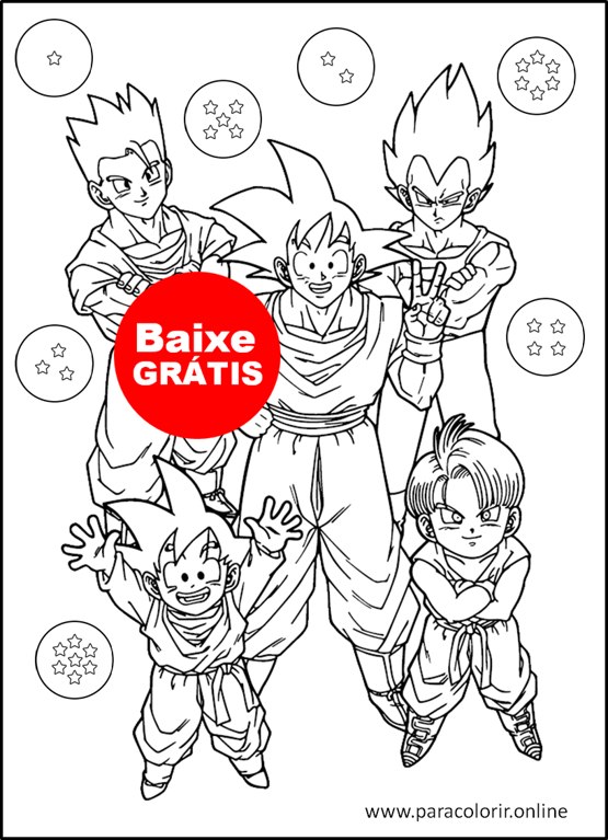 goku ssj para colorir