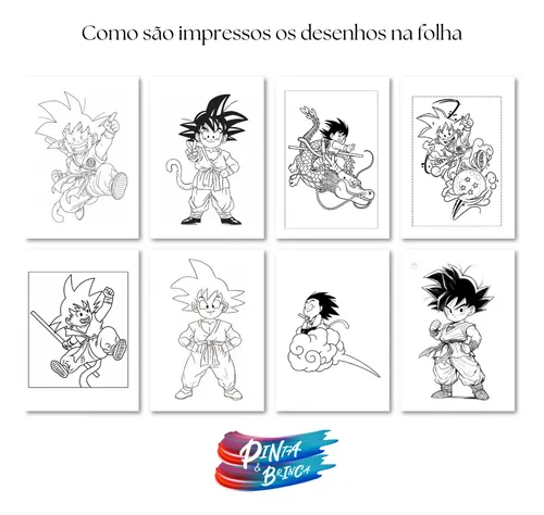 goku black para colorir