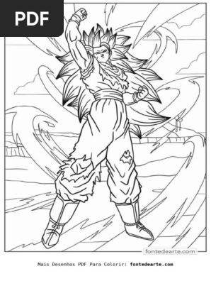 goku para pintar e colorir
