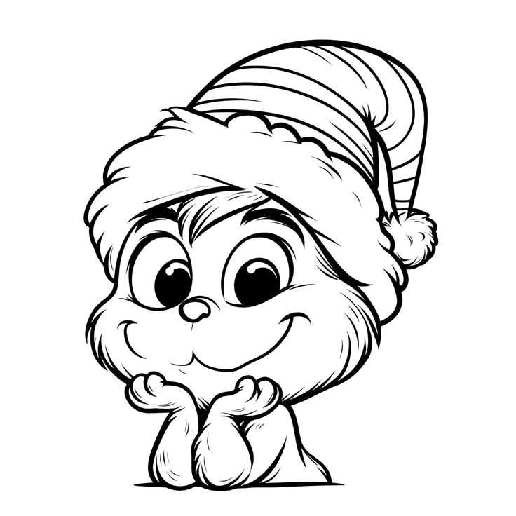 grinch desenho para colorir grátis