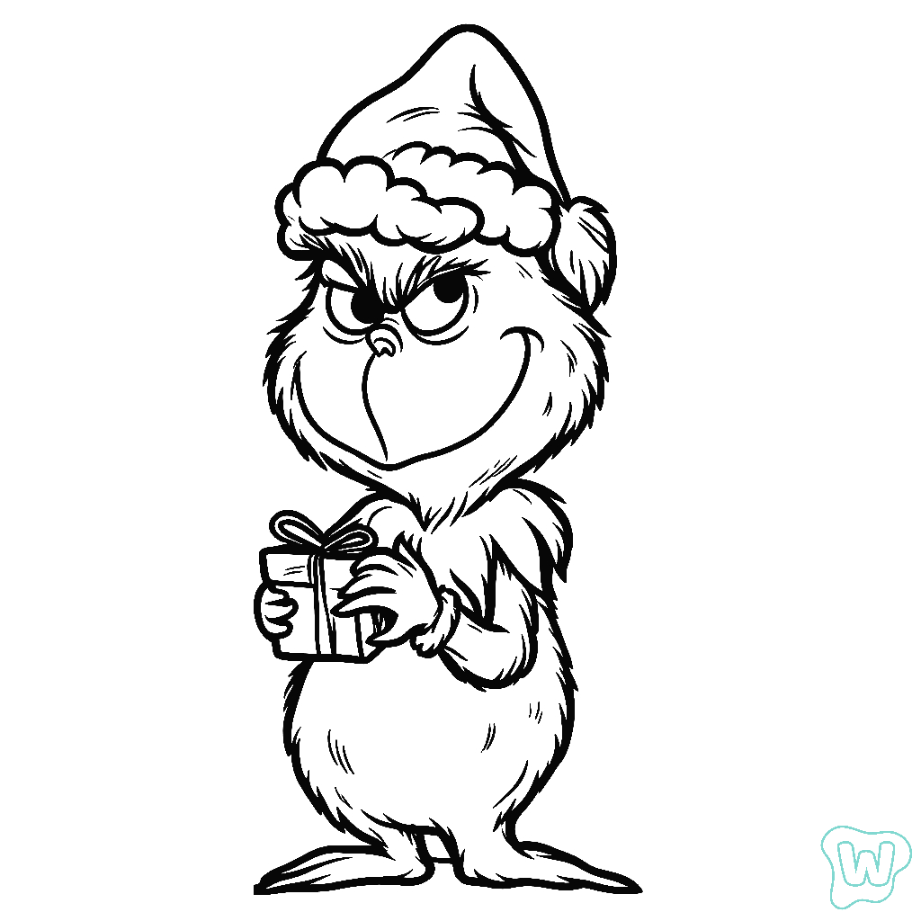grinch desenho clássico para colorir