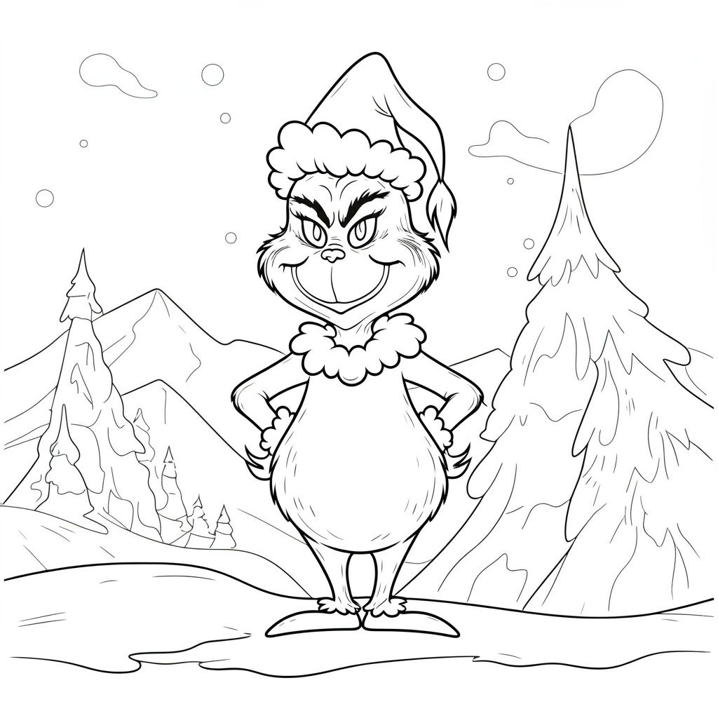 grinch natal desenho para colorir