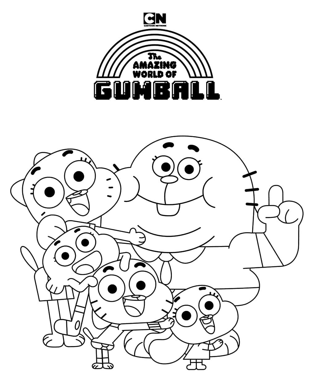 incrível mundo de gumball colorir