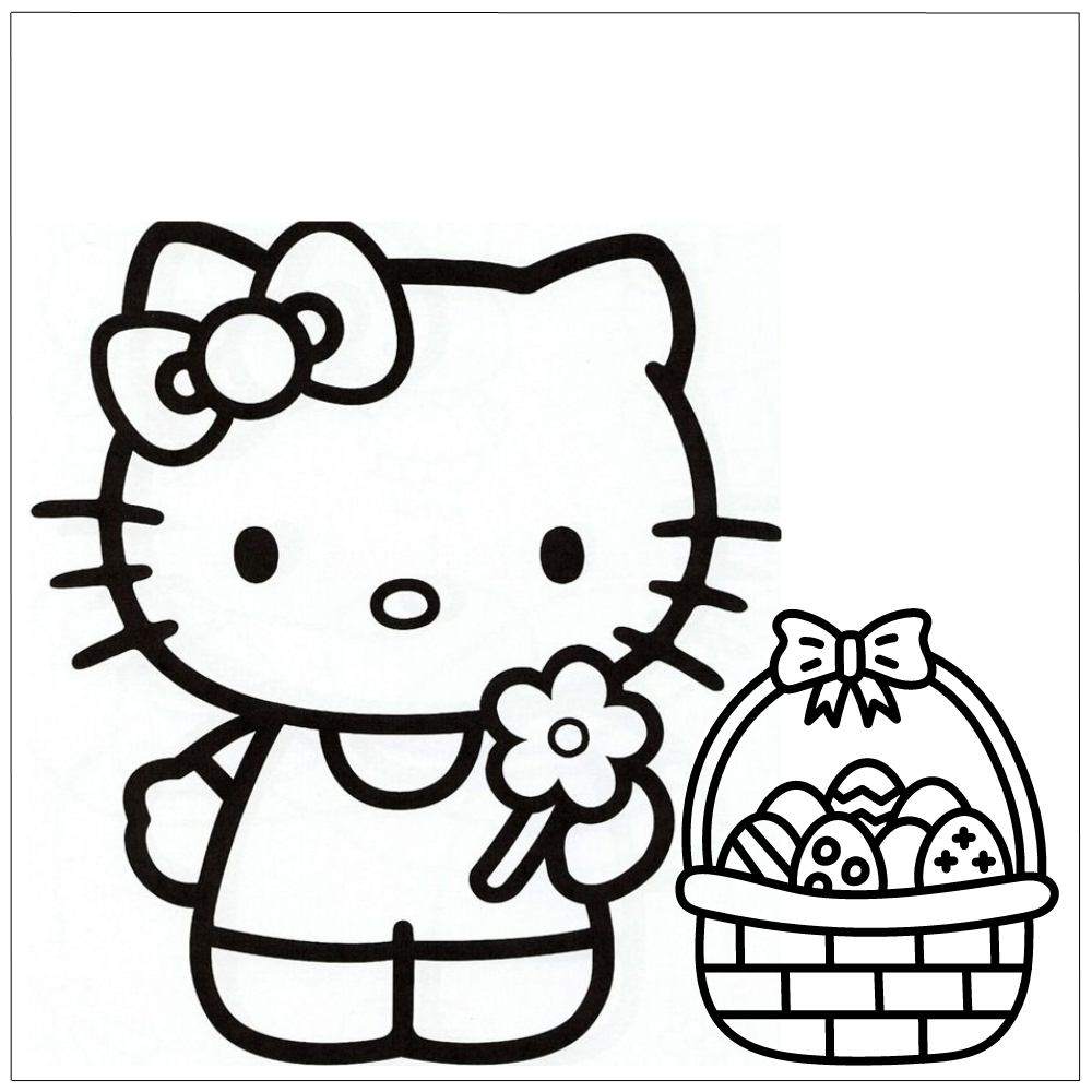 hello kitty para colorir pdf