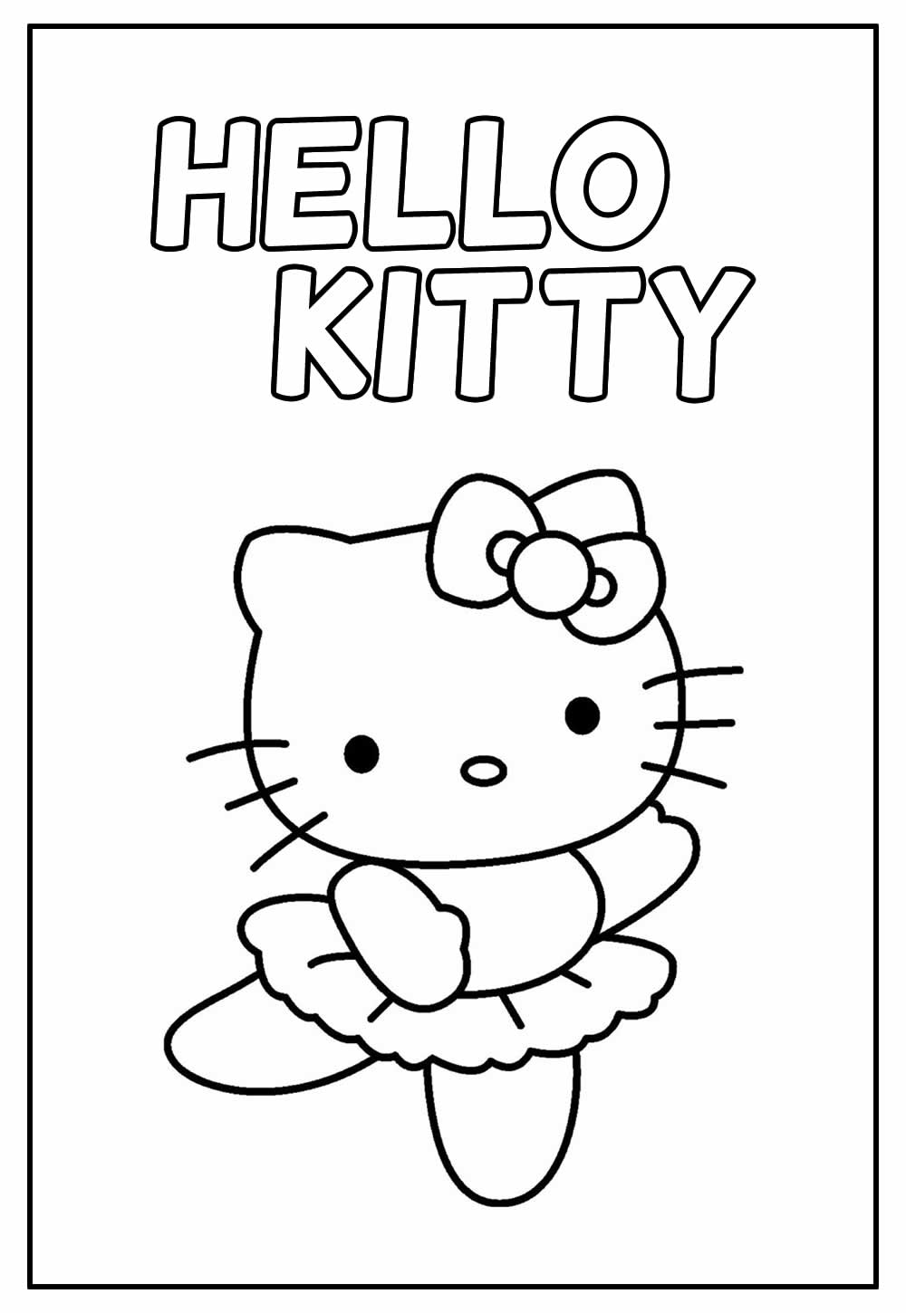 hello kitty para colorir escola
