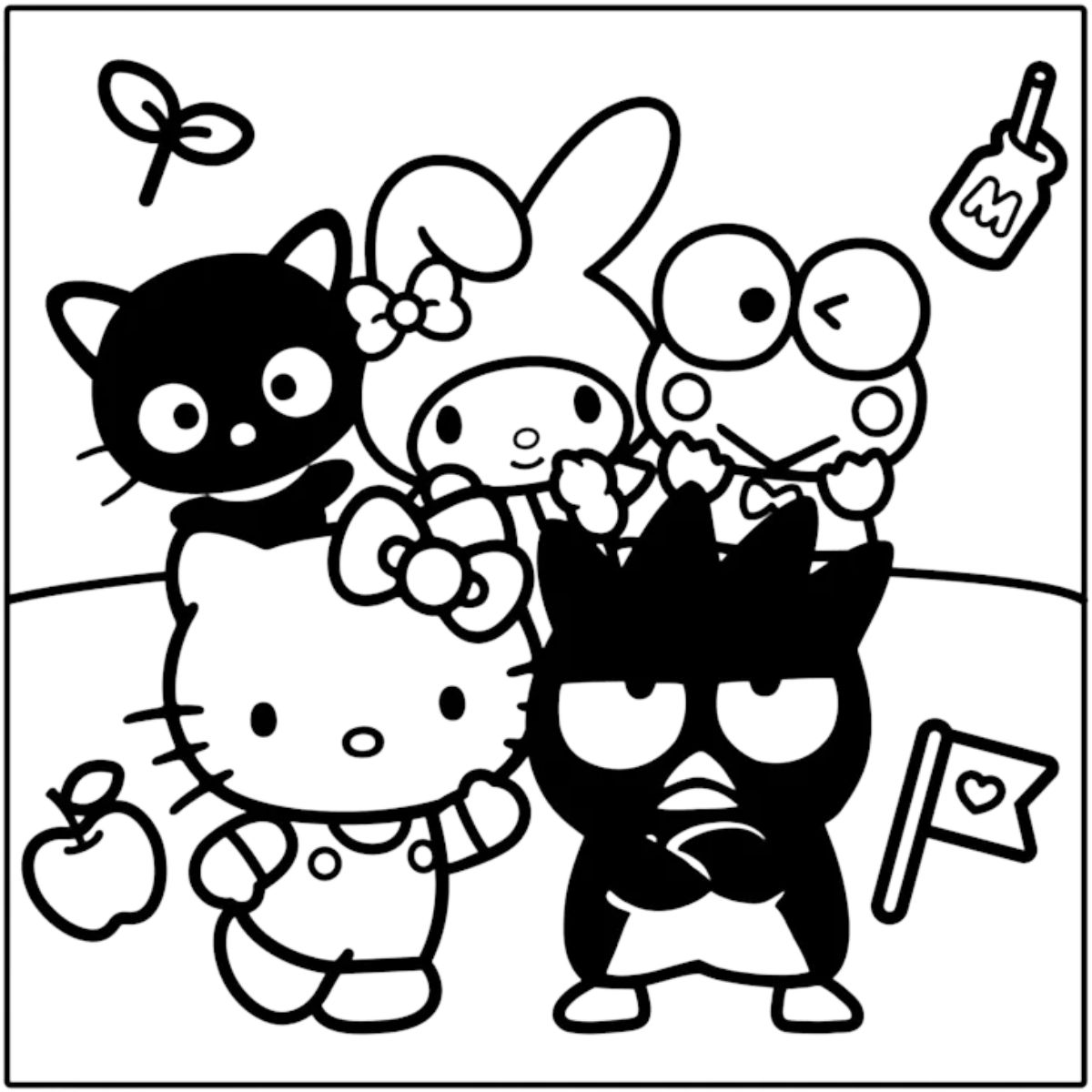 desenho hello kitty para pintar