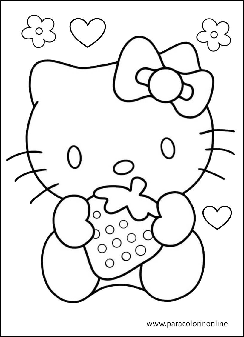 hello kitty para colorir pdf