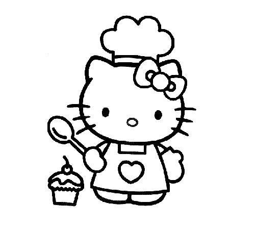 hello kitty fashion para colorir