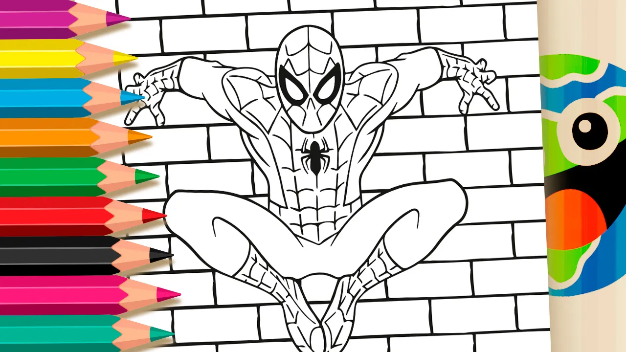 desenho do traje do homem aranha para colorir