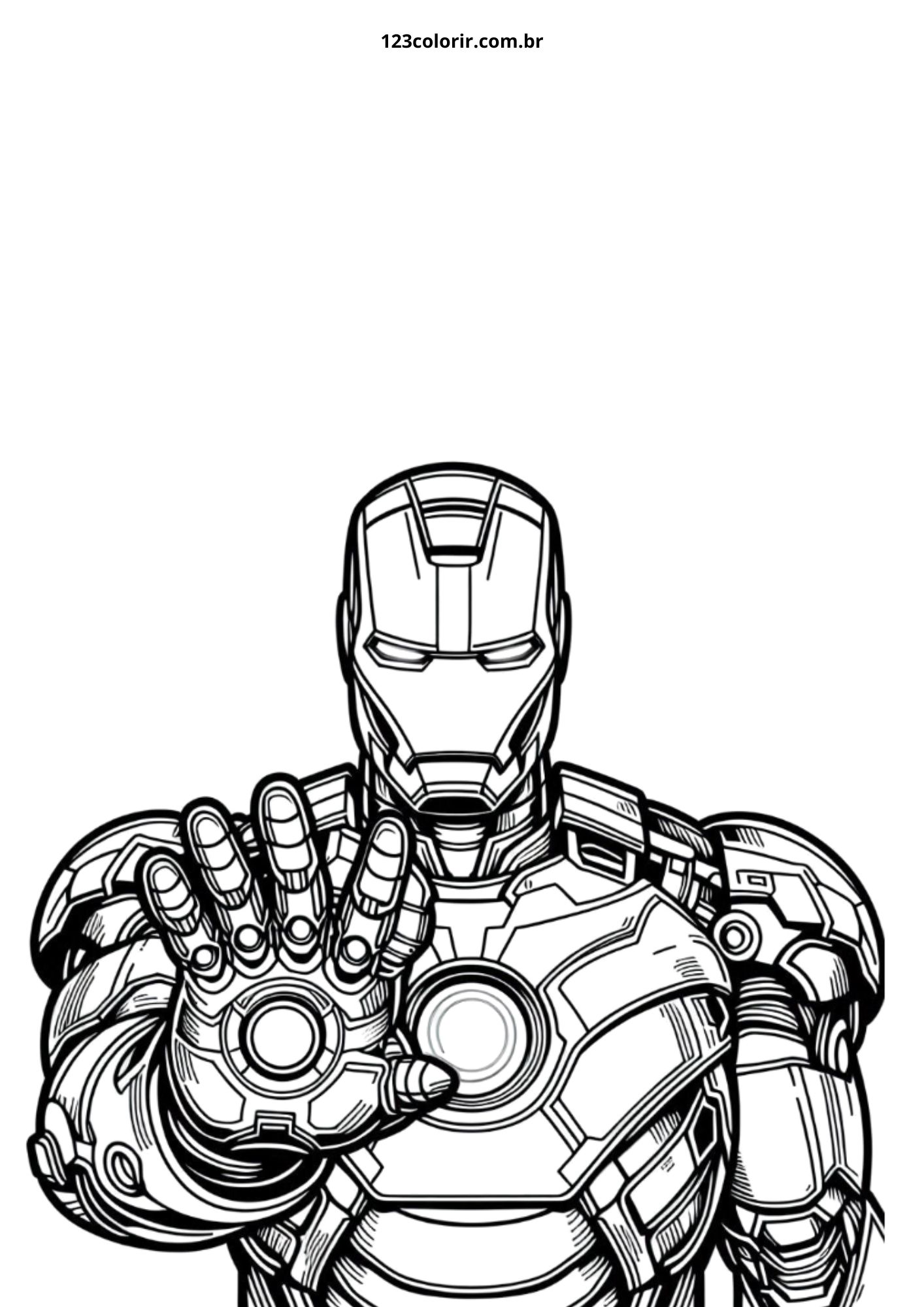 desenho homem de ferro para pintar