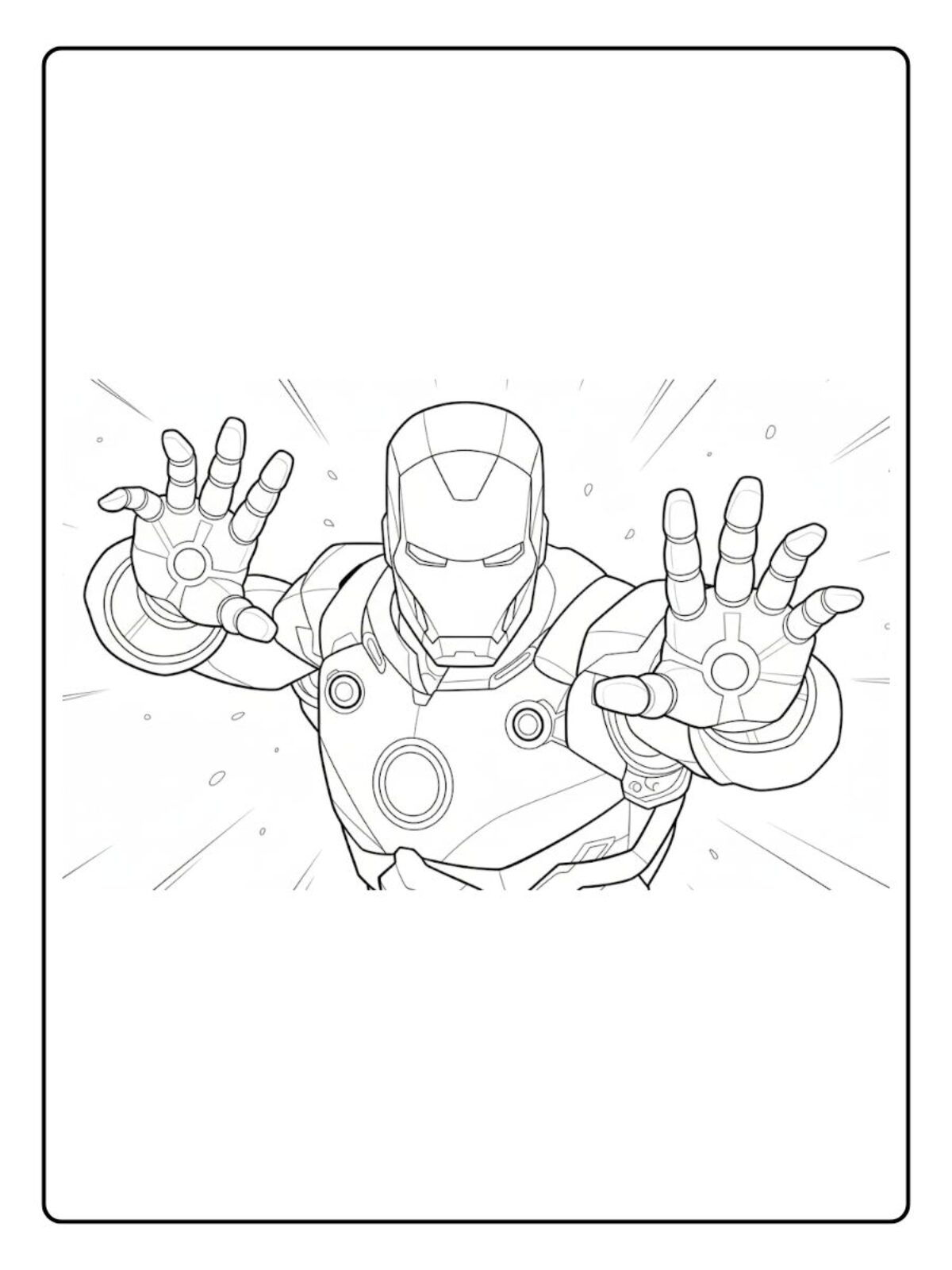 homem de ferro para colorir e imprimir
