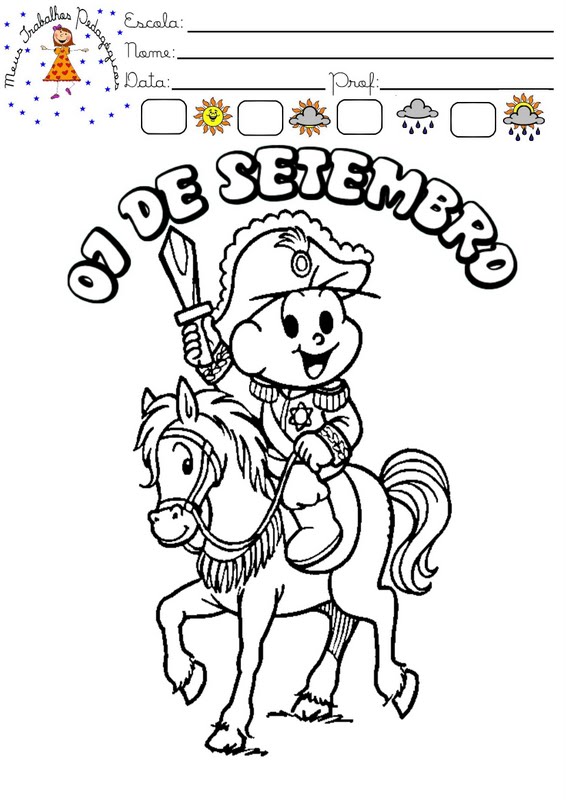 desenhos cívicos para colorir