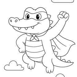 desenho de crocodilo para colorir