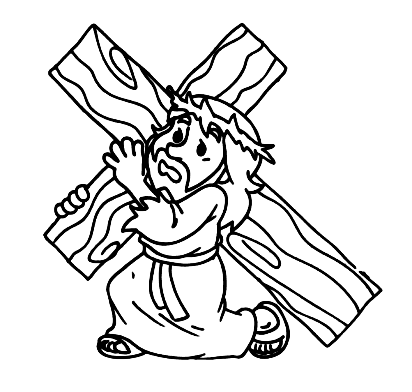 Jesus Bom Pastor para colorir