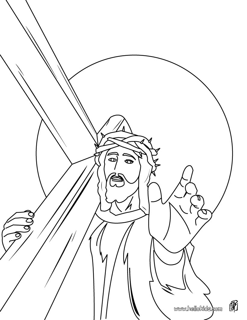 atividade de catequese Jesus para colorir