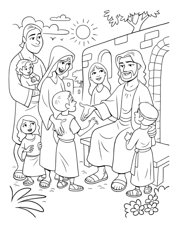 desenhos de Jesus em estilo Chibi para colorir