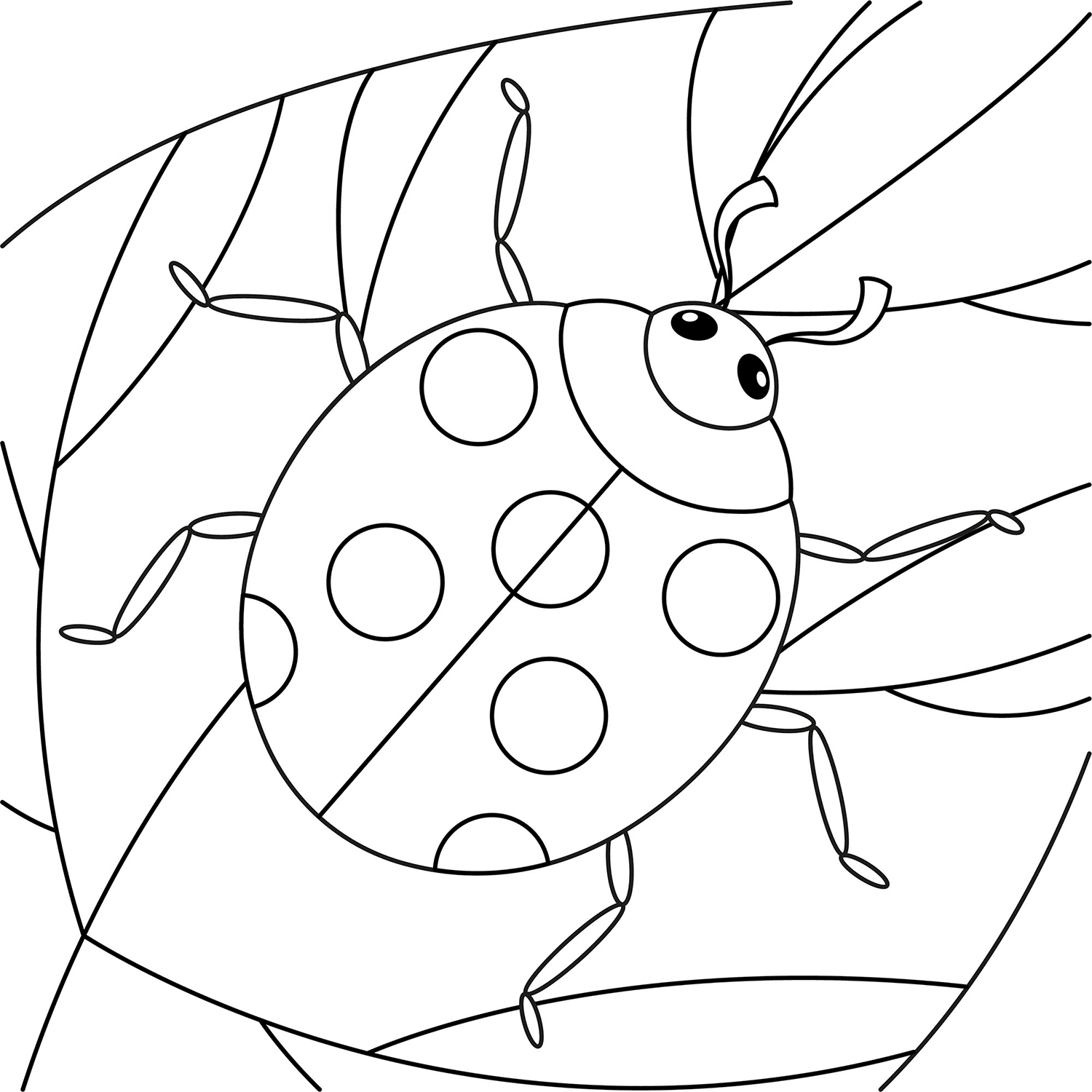 joaninha desenho simples para colorir