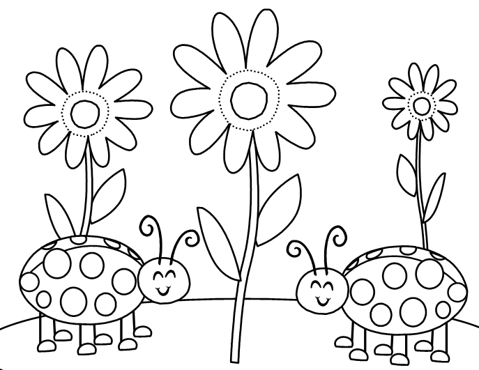 páginas para colorir de insetos