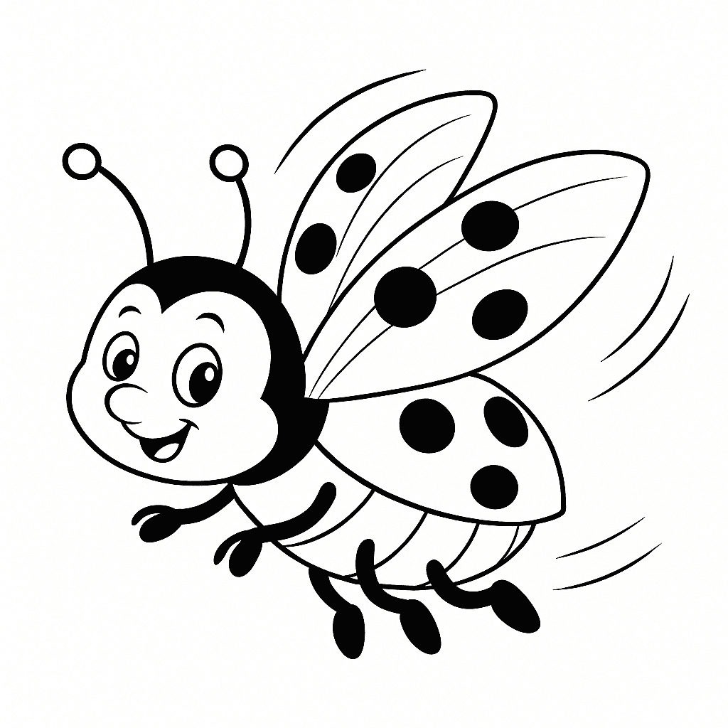 desenho de joaninha realista para colorir